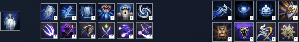 Liste de sort pour jouer Épée Bouclier et dague sur Throne and liberty